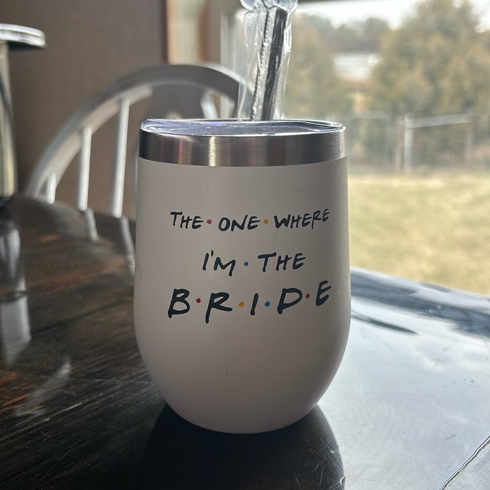 Friends stainless steel cup bride